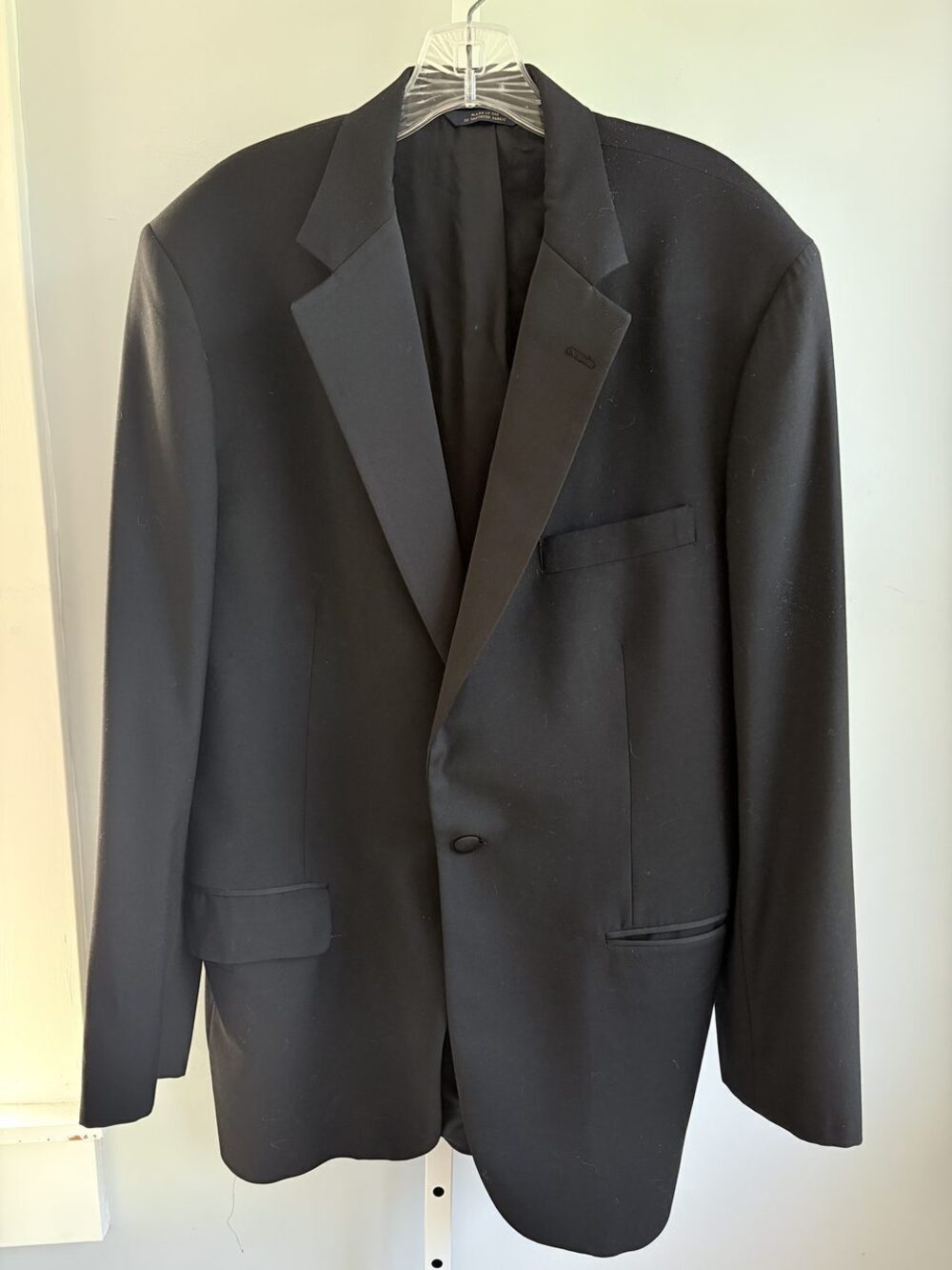 Brooks Brothers 1818 Madison Black Wool Tuxedo Dinner Jacket 42L